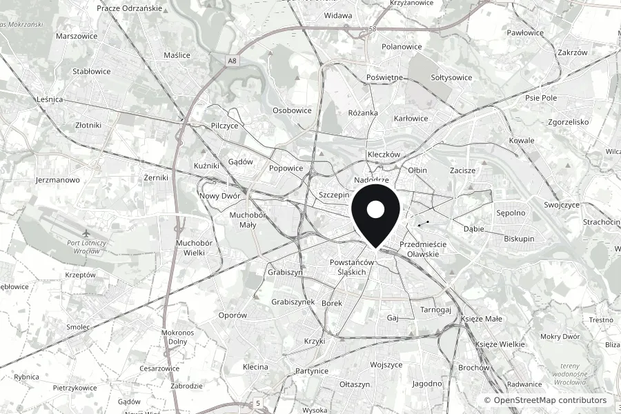 Mapa okolic ul. Swobodnej 3 we Wrocławiu